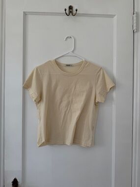 Buck Mason Natural Venice Wash Pima Boxy Crew